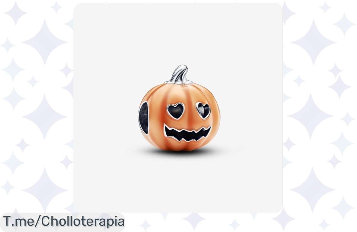 Transforma tu pulsera Pandora con el Charm Calabaza Que Brilla en la oscuridad, aprovecha este ofertón único y lleva tu estilo al siguiente nivel antes de que se agote.