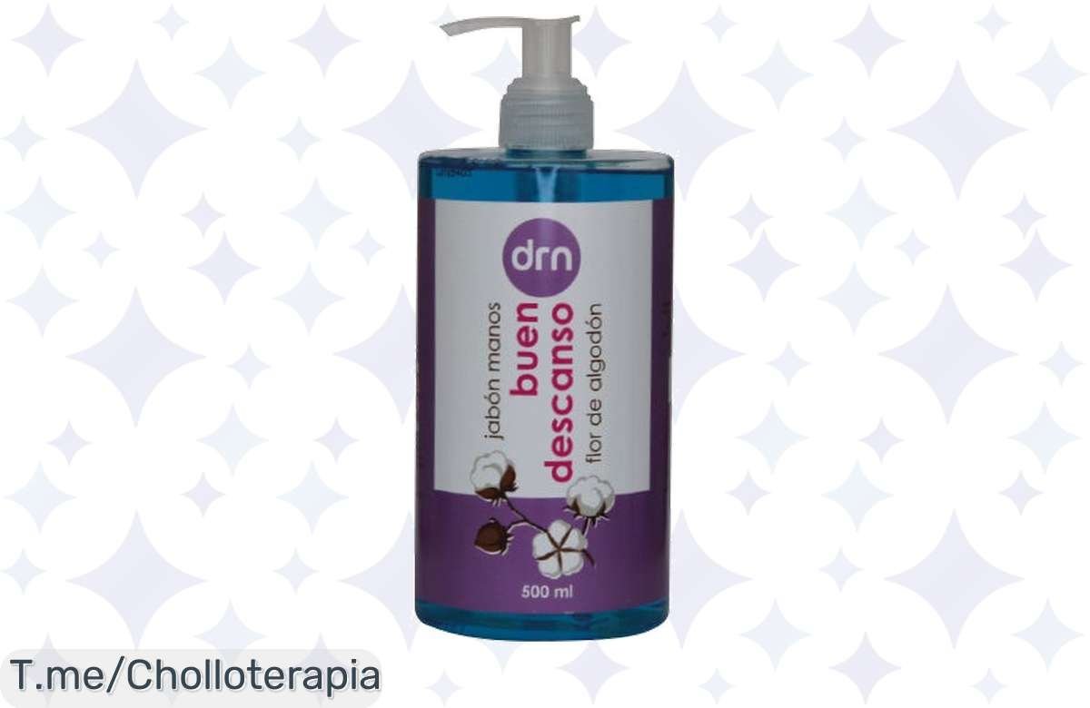 Transforma tu rutina con el Jabón de Manos Flor Algodón Drn, el suavidad nunca vista que tu piel anhela. ¡No te lo pierdas, aprovecha este super chollo antes de que se acabe!