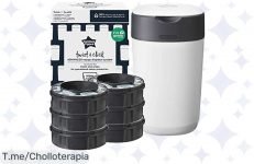 Transforma tu rutina de pañales con el Contenedor Twist & Click de Tommee Tippee: atrapa olores, cuida el planeta y aprovecha este ofertón ¡Compra ya antes de que se acabe!