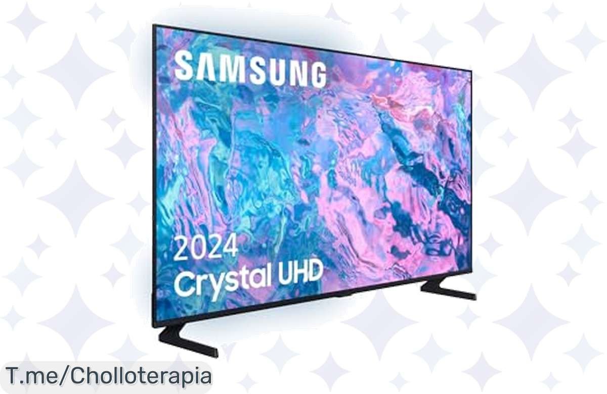 Transforma tu sala con la Samsung TV Crystal UHD 4K y disfruta de colores vibrantes como nunca. ¡Aprovecha este super chollo y vive el cine en casa hoy mismo!