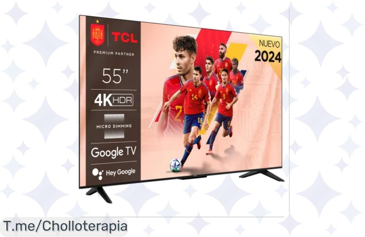 Transforma tu sala con la TV LCD 55” TCL, un super chollo con 4K UHD y HDR10 que te sumergirá en la acción. ¡Aprovecha este ofertón limitado y no te quedes sin la tuya!