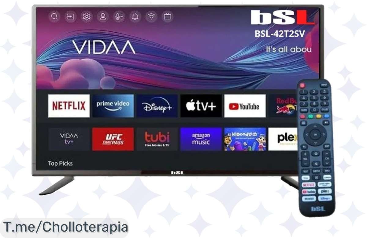 Transforma tu sala en un cine con la BSL42T2SV, una Smart TV Full HD a un precio loco. No dejes escapar este ofertón, ¡compra ahora y vive la experiencia única!