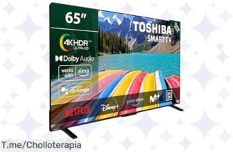 Transforma tu sala en un cine con la TOSHIBA 65UV2363DG Smart TV 4K ¡Imágenes impresionantes y sonido envolvente a un precio loco! Oferta limitada, compra ya y no te lo pierdas