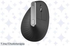 Transforma tu trabajo con el Logitech MX Ratón Vertical: diseño ergonómico que elimina el dolor y conecta tres dispositivos al instante ¡Aprovecha este ofertón y mejora tu día a día ahora!