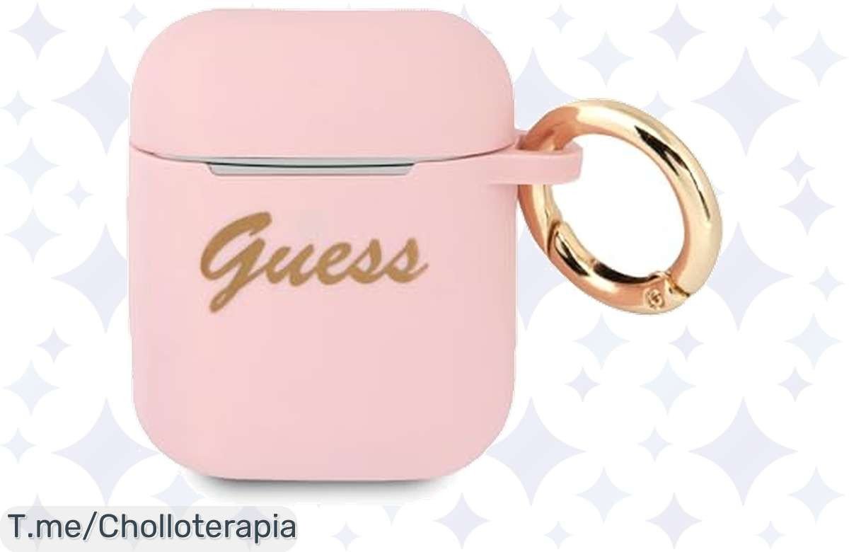 Transforma tus Airpods con la funda de silicona rosa Guess Original a un precio loco, protegiéndolos con estilo. ¡Aprovecha este ofertón antes de que se acabe!