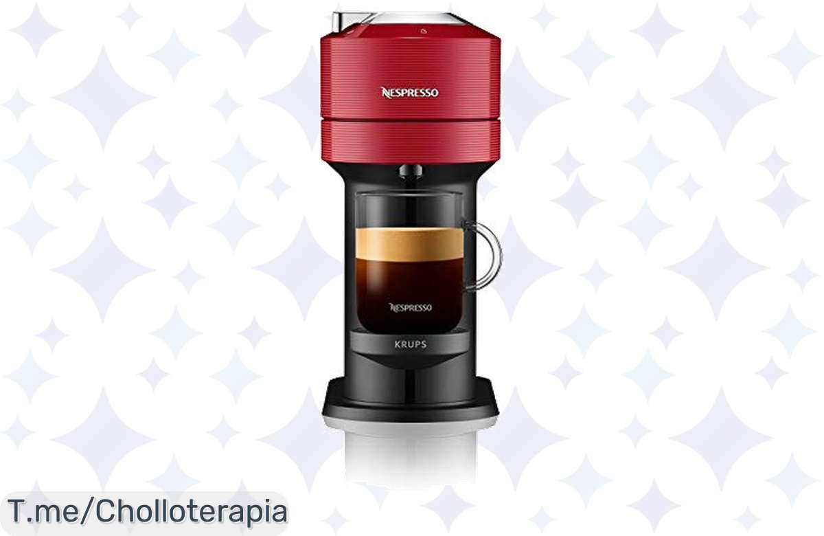 Transforma tus mañanas con Krups Nespresso VERTUO Next: café delicioso en solo 30 segundos, diseño compacto y bandeja ajustable. Super chollo, ¡compra ya la tuya!