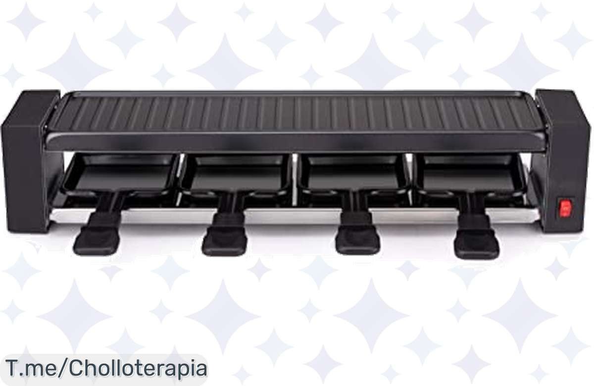 Transforma tus noches con el Estuche Raclette Gourmet Set, una experiencia única para 4 que no puedes dejar pasar. ¡Super chollo por tiempo limitado, compra ahora!