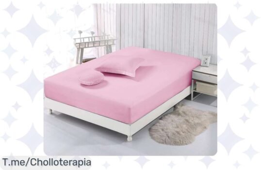 Transforma tus noches con la sábana bajera rosa HMS: comodidad única que hará brillar tu cama a un precio loco ¡No te quedes sin la tuya, las existencias vuelan!