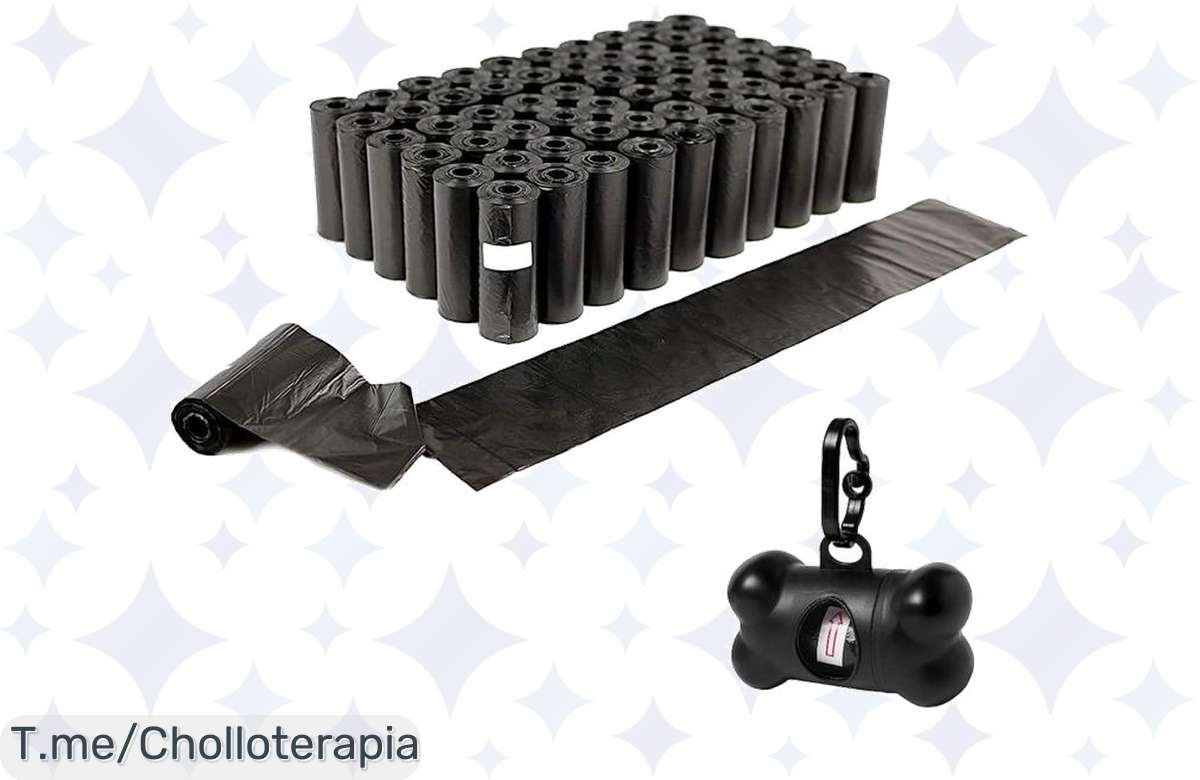 Transforma tus paseos con el super chollo de COTTECOTA: 60 rollos de bolsas para caca de perro + dispensador de clip de regalo. ¡Oferta limitada, no te lo pierdas!