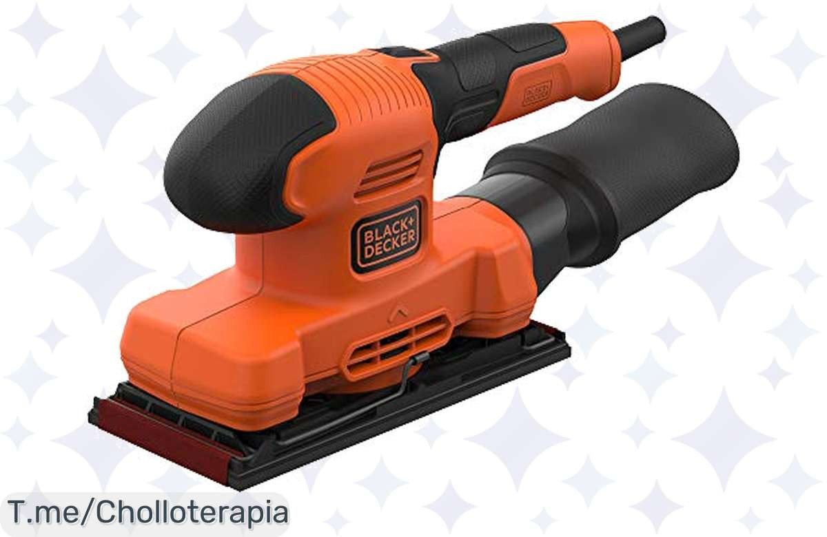 Transforma tus proyectos con la Black+Decker Orbital 150W, lija con 14,000 RPM y bolsa de polvo, ¡super chollo que no puedes dejar pasar, compra ya antes de que se agote!