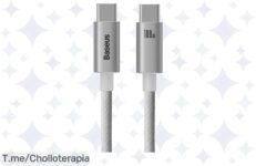 Aprovecha el chollazo del siglo con nuestro cable USB tipo C de 100W que carga tu iPhone y MacBook al instante ¡No te quedes sin el descuento brutal, compra ya!