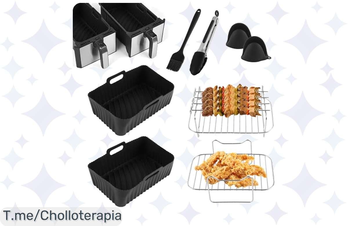 Aprovecha el super chollo del molde de silicona para freidora de aire y cocina recetas saludables fácilmente. ¡Descuento brutal por tiempo limitado, corre a conseguirlo ya!