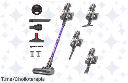 Aspirador sin cable con potencia brutal y 70 minutos de autonomía a precio loco: ¡no pierdas este ofertón que transformará tu limpieza! Compra ya antes de que se agote