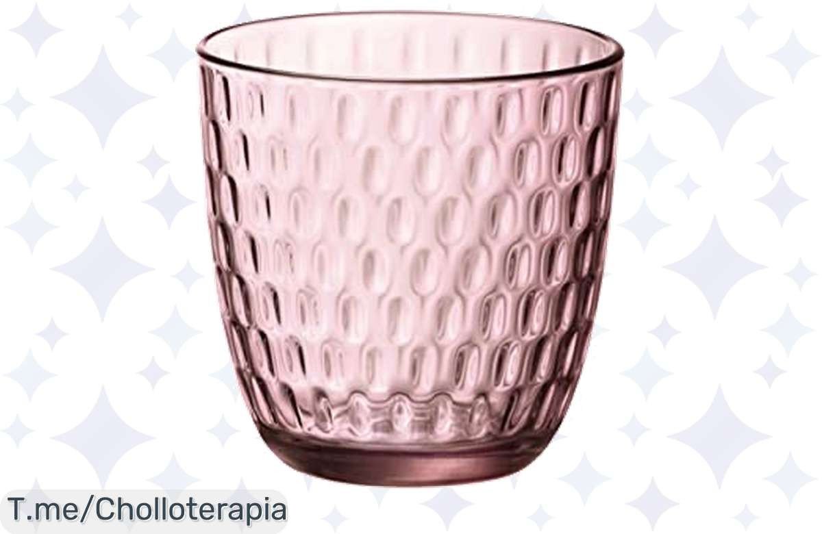 Atrapa el ofertón: 6 vasos Bormioli Rocco en rosa, calidad italiana y limpieza fácil. Dale un toque especial a tu mesa con este precio de ganga. ¡Compra ya antes que se agoten!