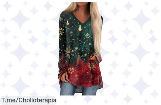 Atrapa este chollazo navideño: Sudadera RYTEJFES con estampado brillante a un precio loco, ¡oferta limitada! No te quedes sin la tuya y luce espectacular ya mismo