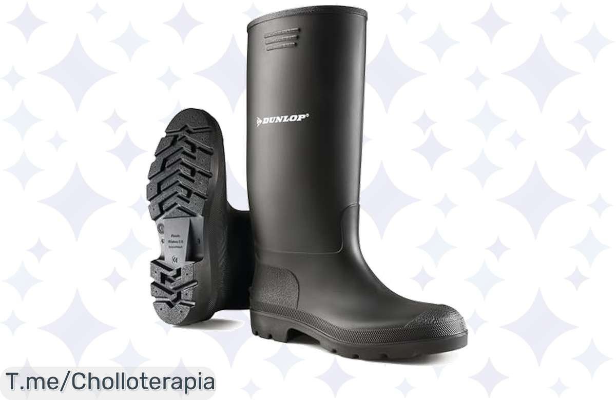 Atrapa la lluvia con las botas de agua Dunlop a un precio loco, cómodas y resistentes para tus aventuras. ¡No te pierdas este ofertón limitado!