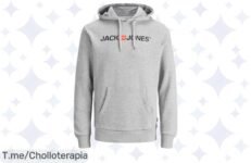 Atrapa tu estilo con la Sudadera Jack & Jones, suave como un abrazo y perfecta para brillar en cualquier ocasión ¡No te pierdas este ofertón único, actúa ya!