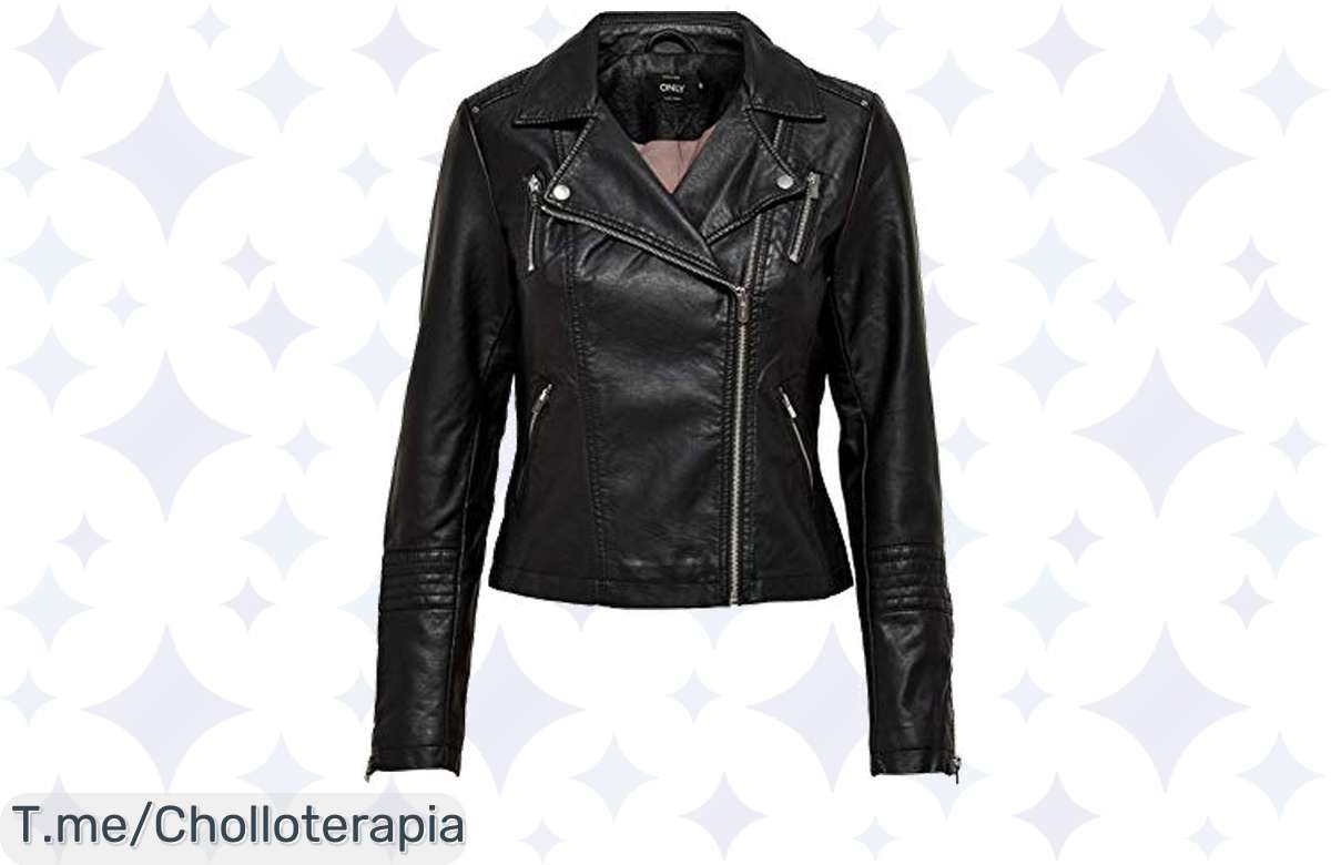 Atrévete a brillar con la chaqueta de cuero sintético más chic del momento, un super chollo cómodo y perfecto para cualquier clima ¡Haz tu compra ya antes que se agote!