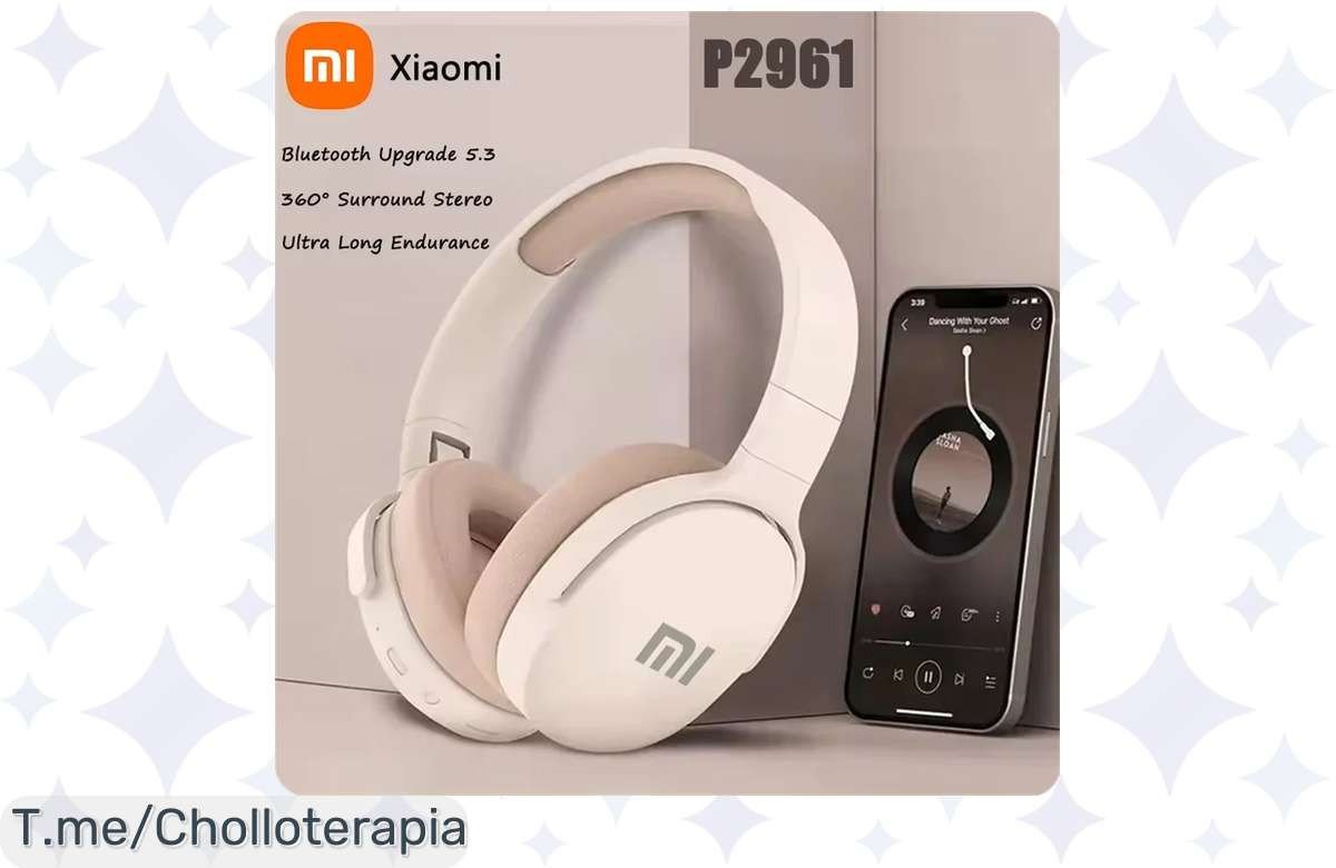 Auriculares Bluetooth 5.3 Xiaomi Original a precio loco: sonido estéreo HIFI y micrófono para jugar y disfrutar con amigos. ¡Hazte con ellos antes que se agoten!
