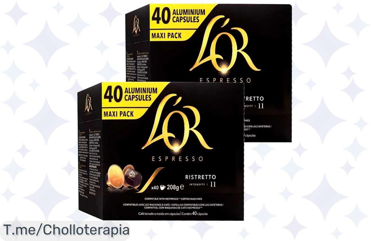 Café intenso y sabor WOW: ¡80 Cápsulas Ristretto L’OR en precio loco! No dejes escapar este ofertón limitado, transforma tus momentos con solo un clic.