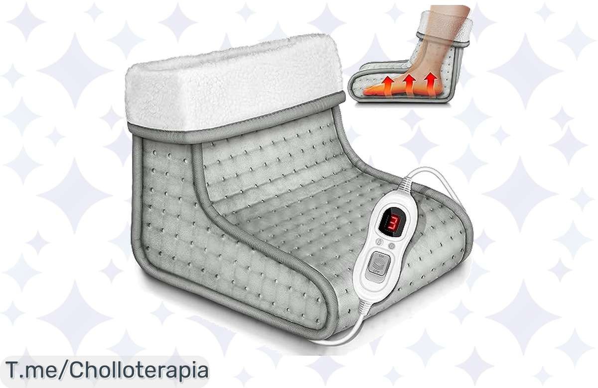 Calientapiés Gris: 6 niveles de calor en solo 10 minutos y desconexión automática. Aprovecha este ofertón único antes que se agoten, ¡no te lo pierdas!