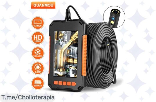 Cámara endoscópica industrial IP68: descubre cada rincón con HD1080P y lente dual ¡No dejes escapar este chollazo único! Compra ya antes que se agote esta oferta loca