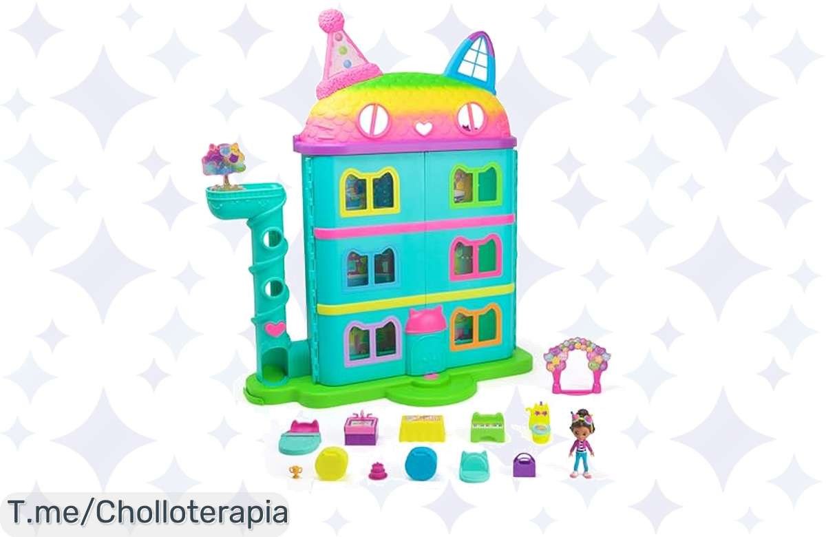 Casa de Muñecas Festiva de Gabby: ¡Descubre un mundo mágico lleno de sorpresas y 10 accesorios geniales! No te quedes sin tu super chollo, compra ya antes que se agoten.