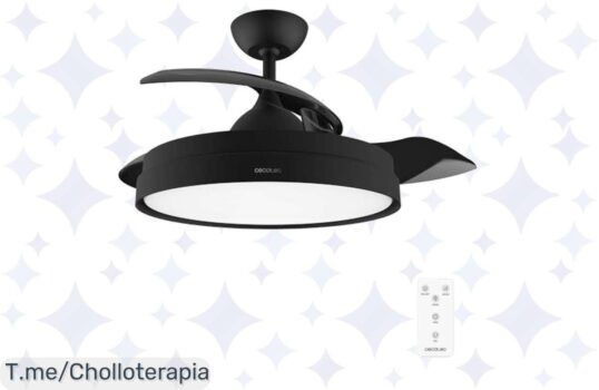Cecotec Ventilador de Techo: Super Chollo con Aspas Retráctiles que Desaparecen y Luz Elegante ¡Aprovecha este Ofertón Único Antes de que Se Agote!