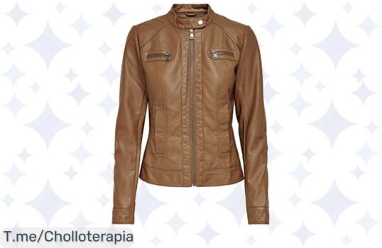 Chaqueta Only Bandit PU Biker a precio loco: máxima comodidad y ajuste perfecto que resalta tu figura No te pierdas este super chollo, ¡compra ya antes de agotar!