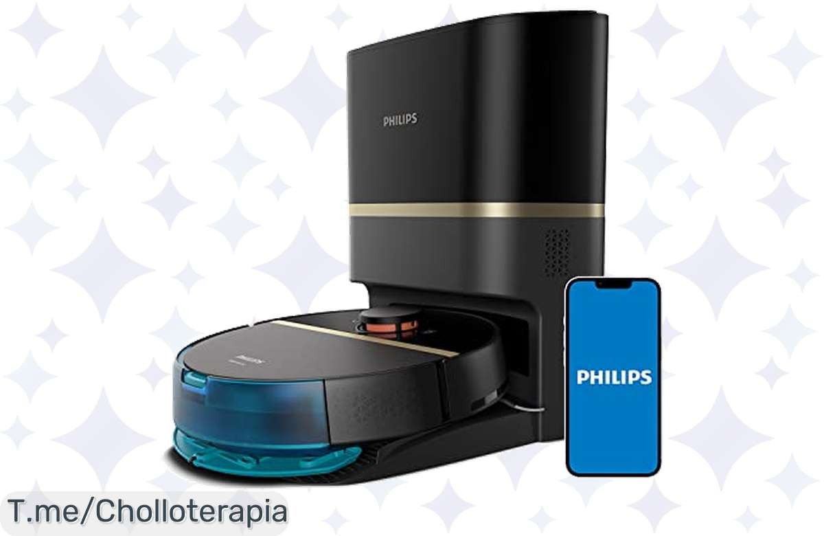 Chollazo del Philips Robot Aspirador Homerun 7000: succión ultrapotente y vaciado automático para que olvides limpiar por 30 días. ¡No dejes escapar esta oferta única!