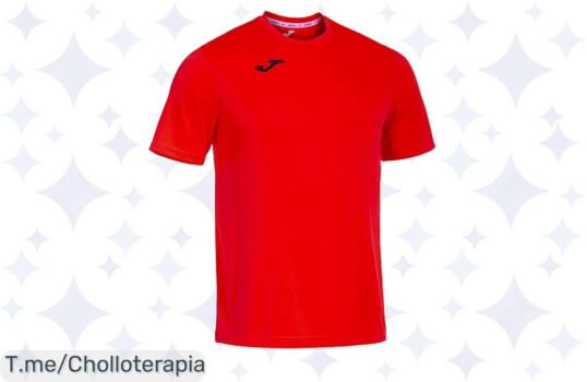 ¡Chollazo increíble! Camiseta deportiva Joma coral flúor que transpira y seca rápido, perfecta para cualquier deporte ¡Aprovecha esta oferta única y actúa ya, stock limitado!