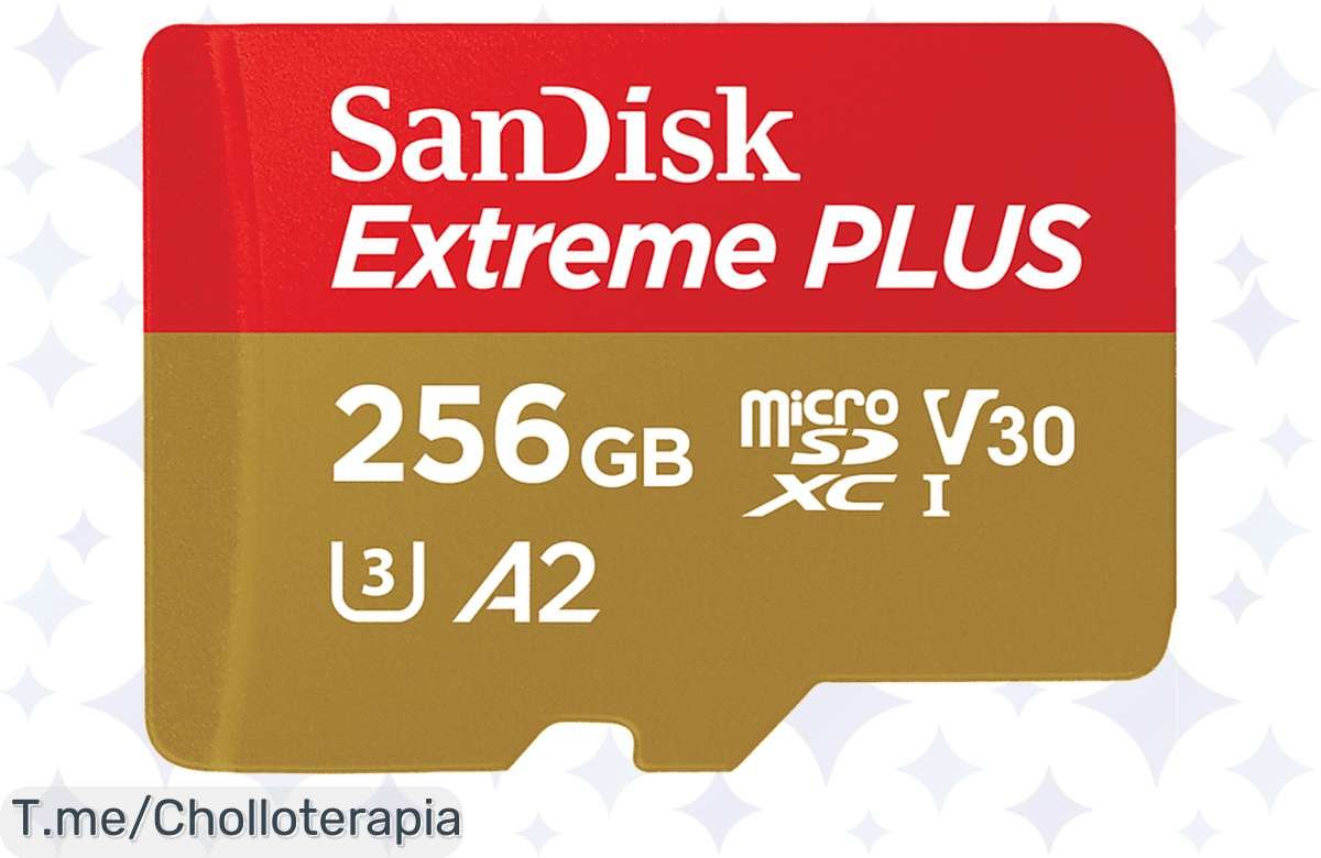 Chollazo increíble en Tarjeta Micro SDXC SanDisk Extreme® PLUS de 256 GB, velocidad alucinante para tus recuerdos, solo por tiempo limitado, ¡compra ahora y no te lo pierdas!