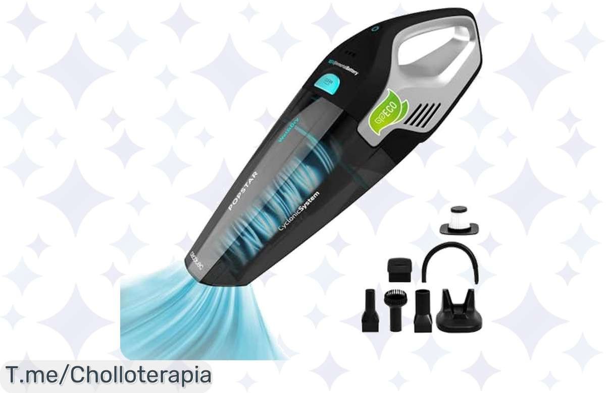 Conquista la limpieza con el Aspirador de Mano Cecotec: succión ciclónica, sin cables y en un pispas. ¡Aprovecha este super chollo antes que se acabe!