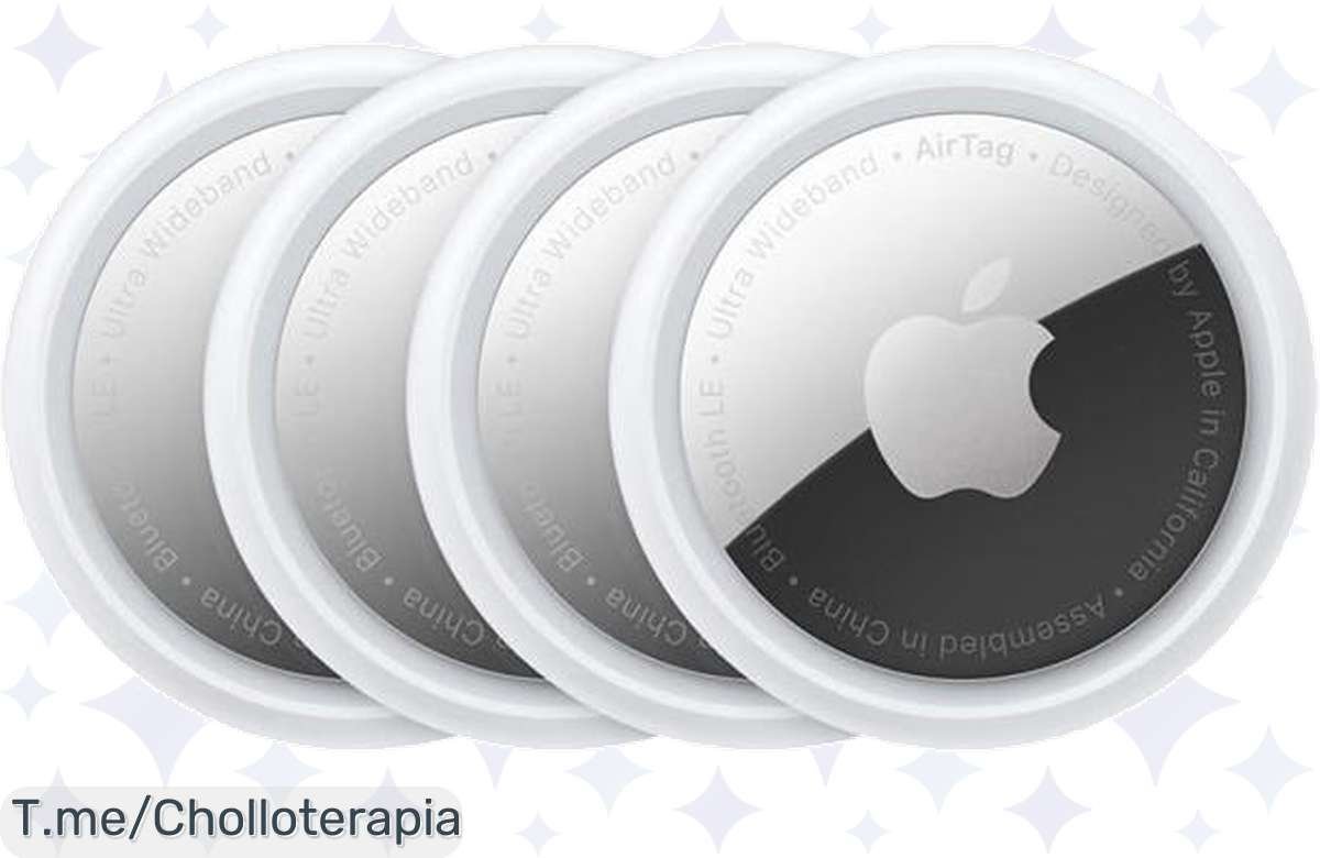 Consigue el Pack de 4 Apple AirTag a un precio loco y nunca más perderás tus cosas. Stock limitado, no te quedes sin tu ofertón y organiza tu vida ya mismo.