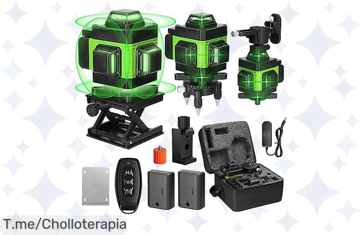 Consigue el nivel láser 360 autonivelante con control remoto a un precio loco y transforma tu trabajo en un juego. ¡Aprovecha este ofertón antes que se agote!
