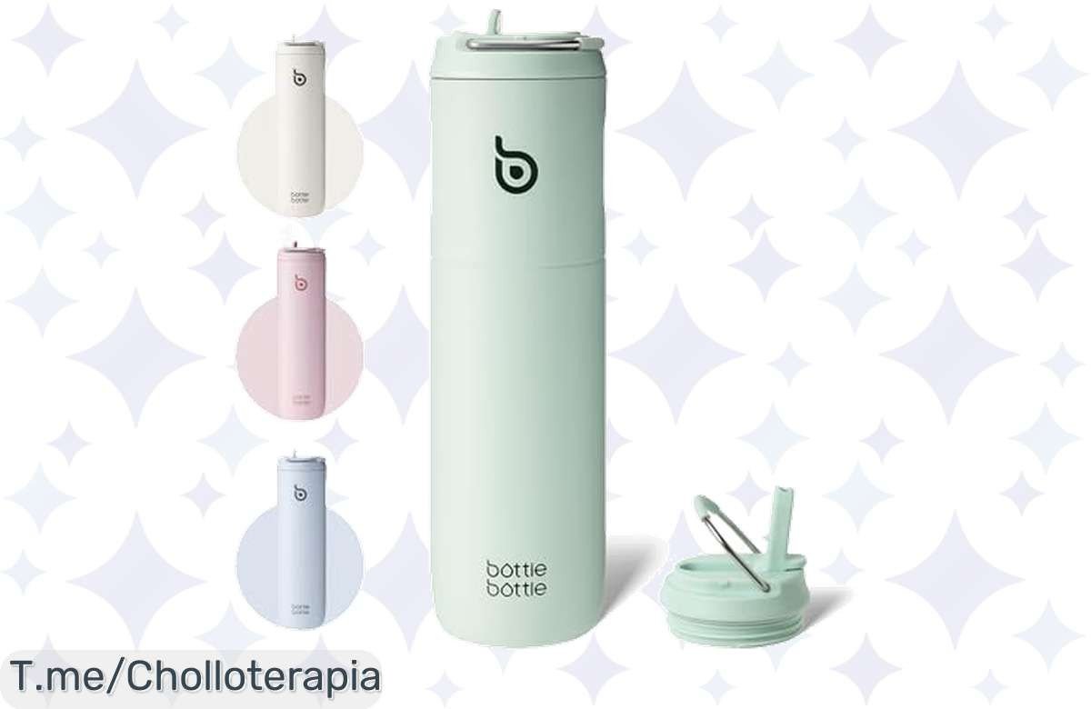 Consigue la botella de agua más genial del momento y disfruta de bebidas frías por 24 horas. ¡No te pierdas este chollazo, compra ya antes que se agote!