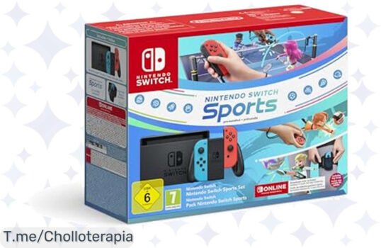 Consíguete la Nintendo Switch Azul-Rojo Neón con Switch Sports y 12 meses de suscripción NSO, ¡un ofertón que no podrás dejar escapar! Corre, es un chollo limitado