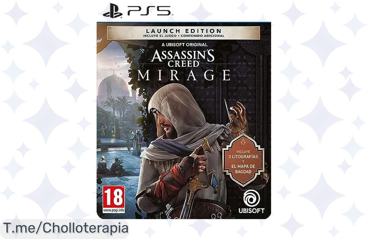 Desata tu aventura con Assassin’s Creed Mirage, consigue la misión extra de Los Cuarenta Ladrones y litografías exclusivas. ¡Reserva ahora antes que se agote esta oferta única!
