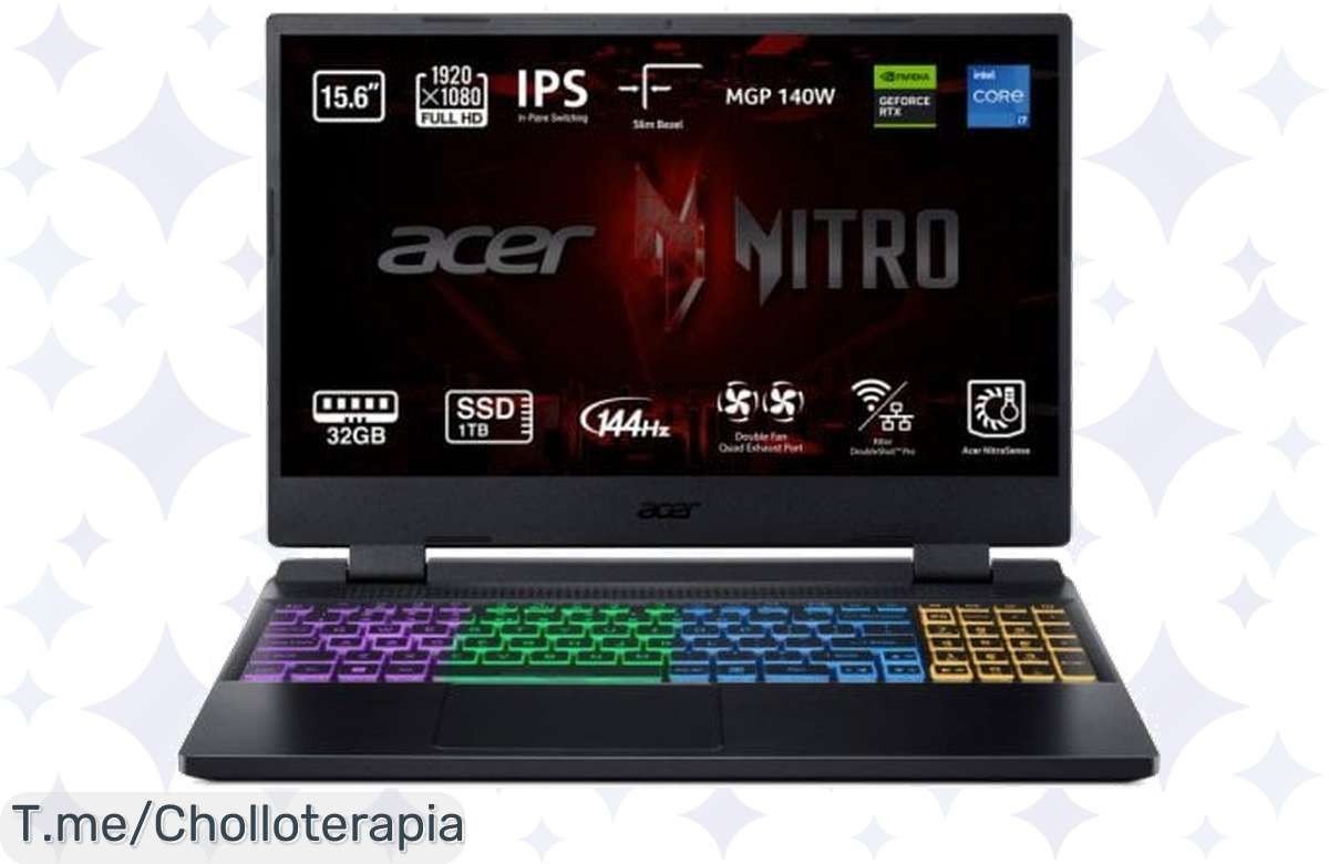 Descubre el Acer Nitro 5 con Intel Core i9 y 32GB de RAM a un precio loco, ¡la velocidad del juego al alcance! Aprovecha este ofertón antes que se acabe.