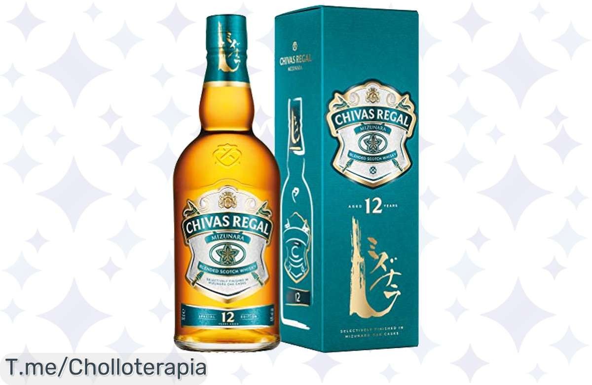 Descubre el Chivas Regal Mizunara, un whisky premium con sabores afrutados y dulce miel. ¡Aprovecha este ofertón antes de que se acabe!