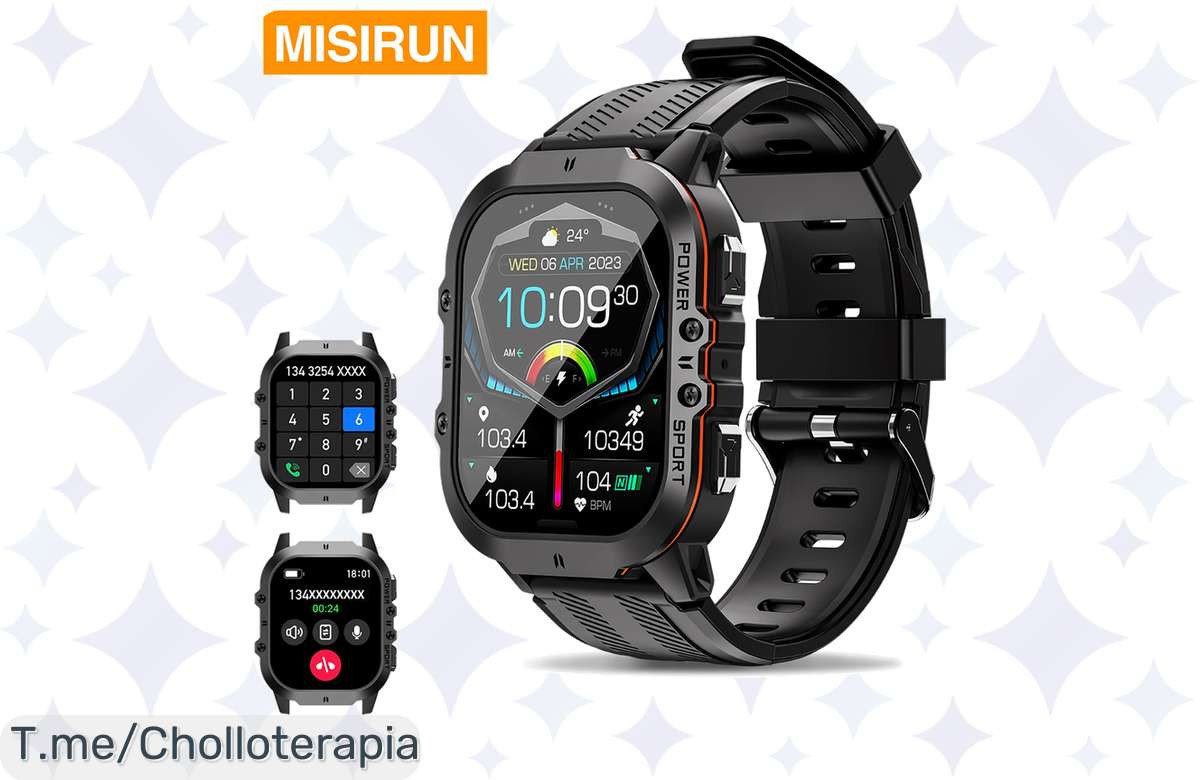 Descubre el MISIRUN C26: el reloj inteligente resistente al agua con pantalla AMOLED que te impulsa en más de 100 deportes. ¡No dejes pasar este super chollo y actúa ya!