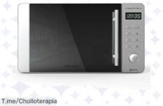 Descubre el Microondas Cecotec ProClean 5120 con grill y 20L de capacidad, un ofertón que transforma tu cocina y reduce la limpieza ¡Aprovecha este super chollo antes de que se agote!