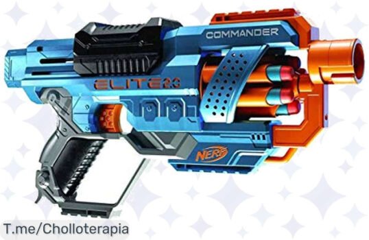 Descubre el Nerf Elite 20 Commander RC6: Dispara seis dardos a la vez y personaliza tu juego ¡No te pierdas este ofertón limitado, compra ya!