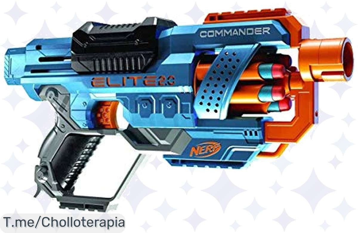 Descubre el Nerf Elite 2.0 Commander RC6: Dispara seis dardos a la vez y personaliza tu juego. ¡No te pierdas este ofertón limitado, compra ya!