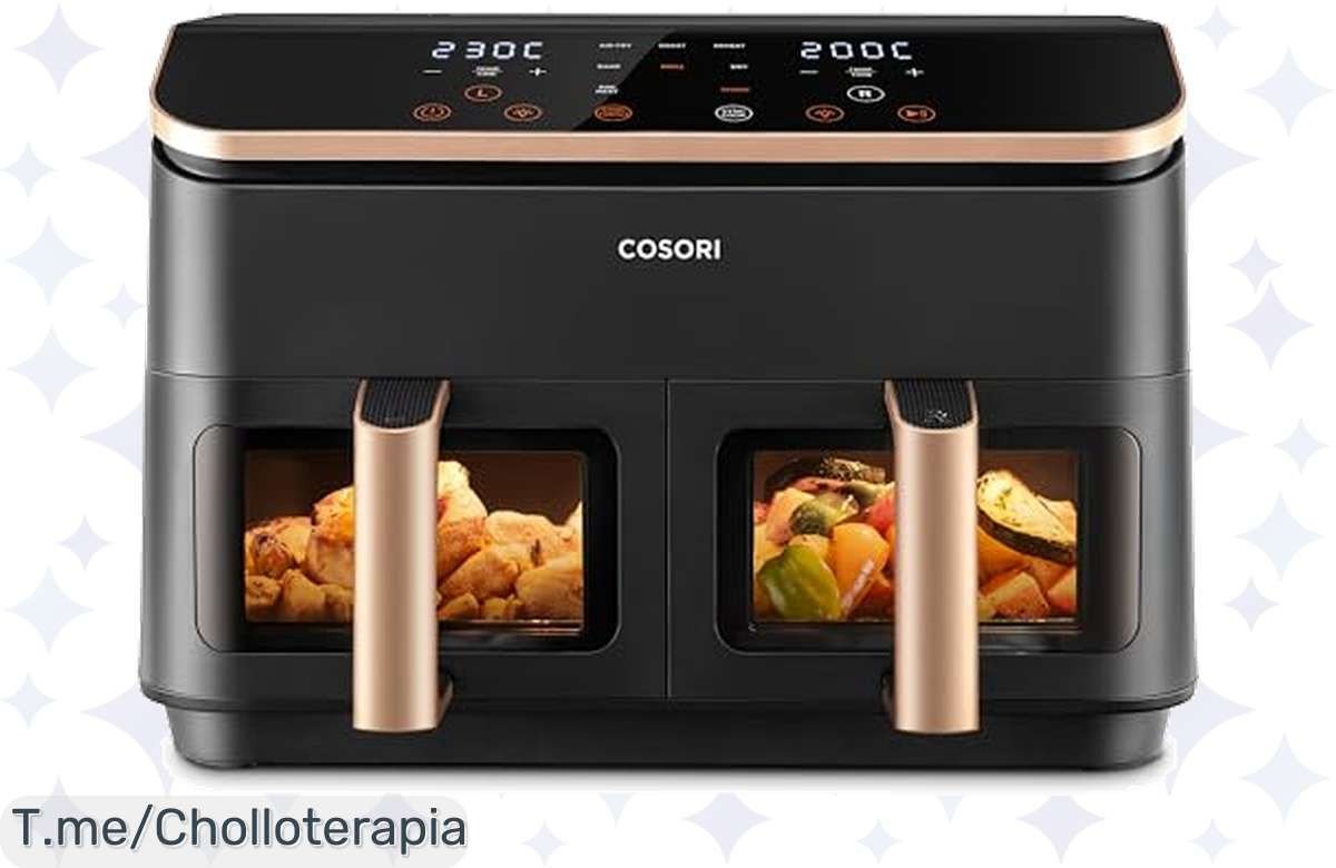 Descubre el Ofertón de la Freidora de Aire Cosori: Cocina Dos Platos a la Vez y Disfruta Comidas Saludables Rápido. ¡Aprovecha Este Precio Loco Antes que Se Agote!