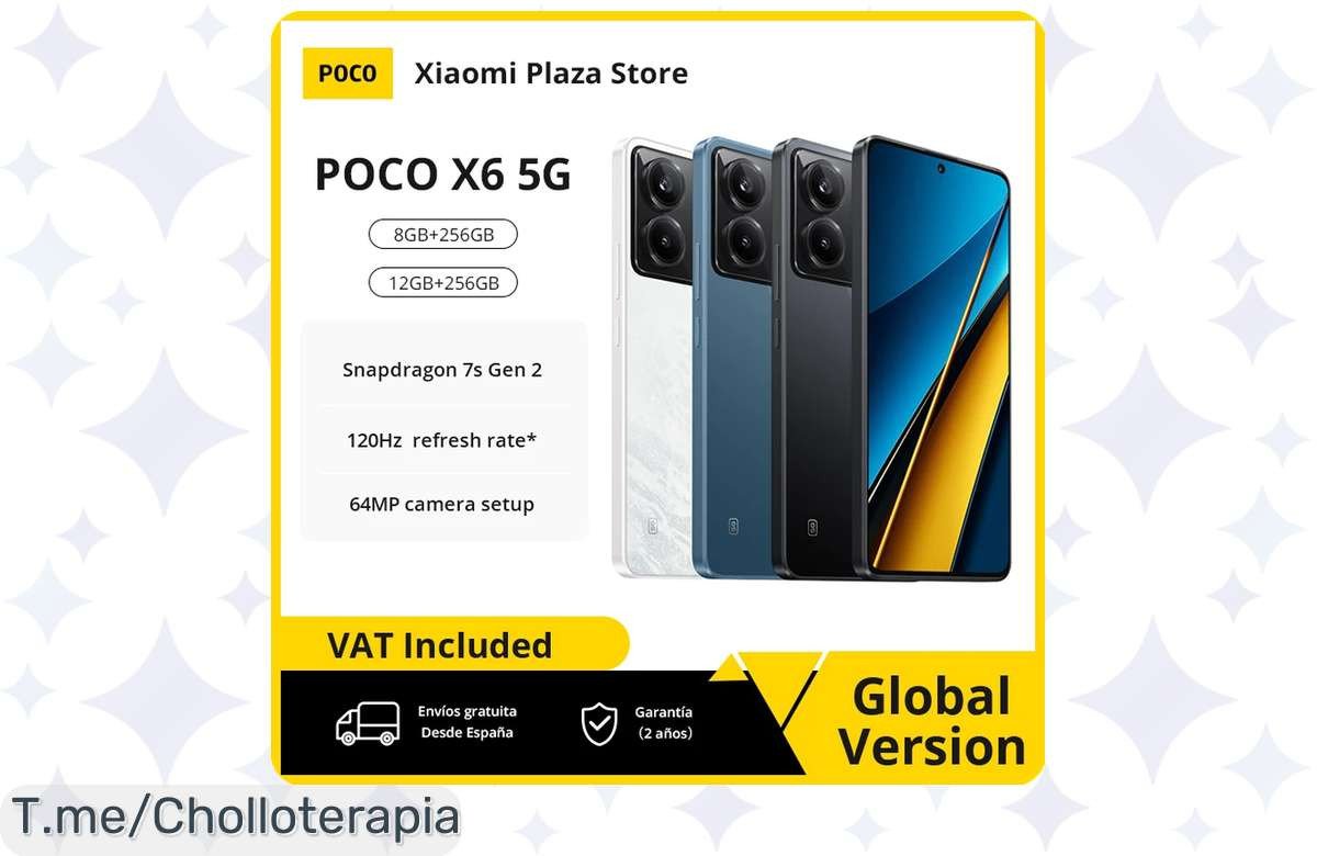 Descubre el POCO X6 5G a un precio loco: triple cámara de 64MP, carga rápida de 67W y pantalla de 120Hz. ¡No dejes pasar este ofertón, compra ya antes que se agote!