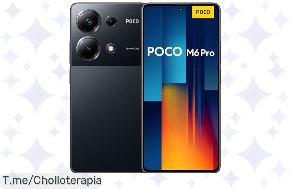 Descubre el Potente Xiaomi Poco M6 Pro: ¡64MP para fotos alucinantes, pantalla AMOLED de 120Hz y batería eterna! Aprovecha este super chollo antes que se agote.