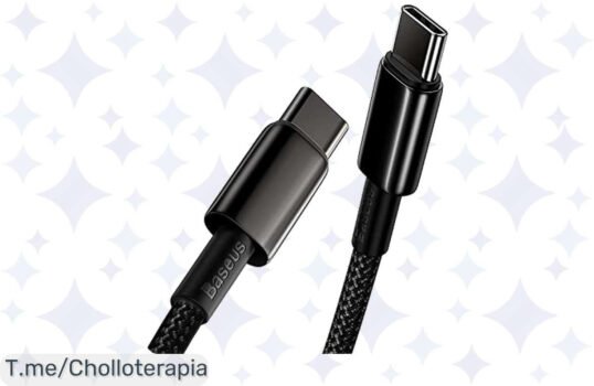 Descubre el Super Chollo del Cable USB C 100W que carga tu smartphone en solo 50 minutos con seguridad total, ¡aprovéchalo antes de que se agote esta oferta única!