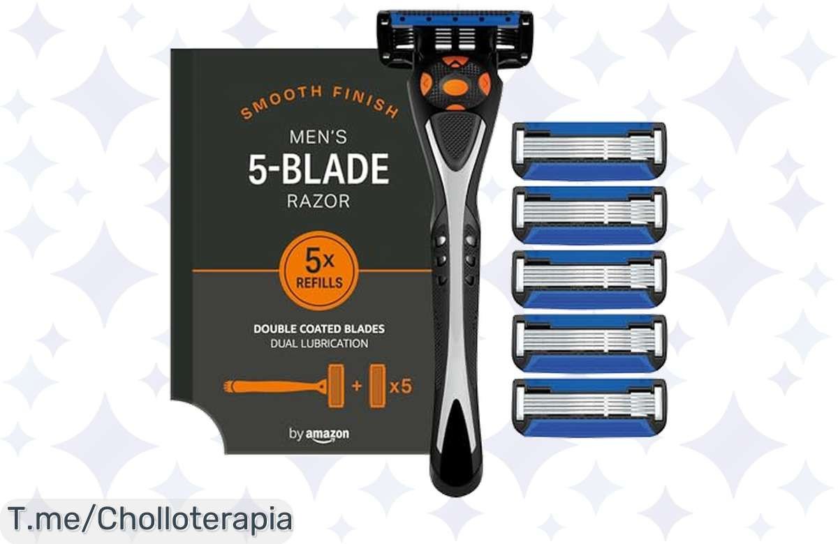 Descubre el afeitado suave y fresco que cambiará tu rutina: maquinilla de cinco hojas con 6 recambios a un precio loco. ¡No te quedes sin esta oferta limitada, compra ya!