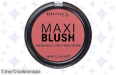 Descubre el brillo de tus sueños con Rimmel London Maxi Blush, ¡pómulos perfectos que brillan todo el día! No te pierdas este super chollo antes de que se agote